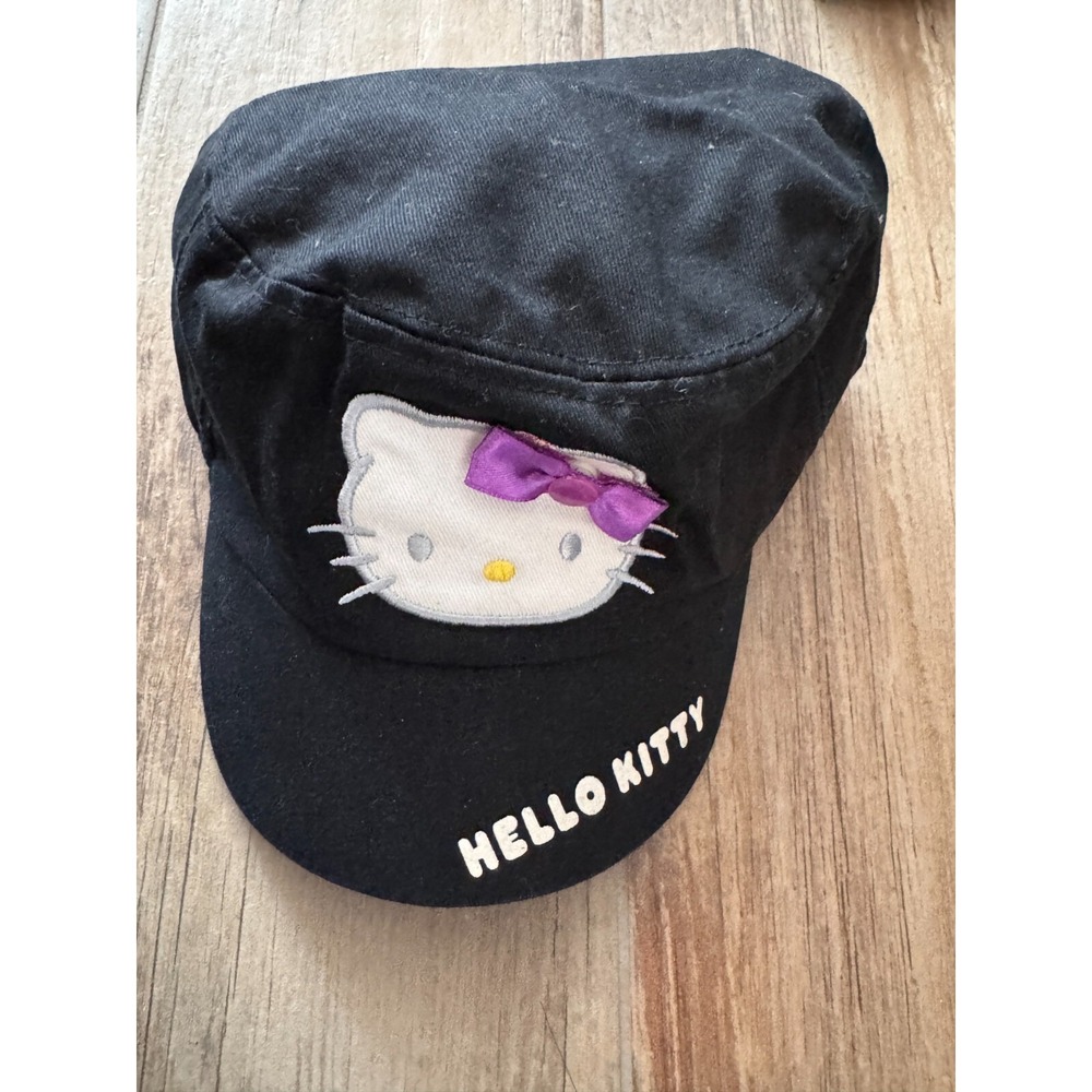 Hello Kitty Hat Black Purple Girls‎ Youth Size Sanrio